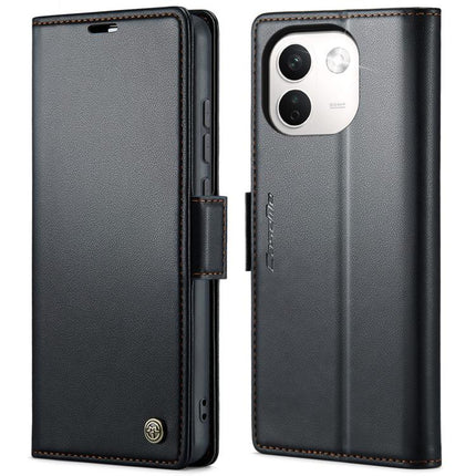CaseMe 023 Butterfly Buckle Litchi Texture RFID Anti-theft Leather Phone Case, For Xiaomi 17T Pro 5G, For Xiaomi 17T 5G, For Xiaomi 17 Ultra, For Redmi Note 15 Pro 4G Global 163.2mm