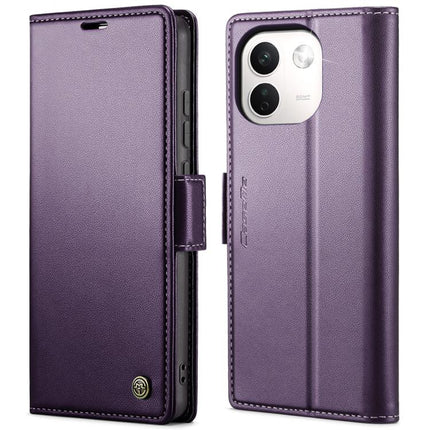 CaseMe 023 Butterfly Buckle Litchi Texture RFID Anti-theft Leather Phone Case, For Xiaomi 17T Pro 5G, For Xiaomi 17T 5G, For Xiaomi 17 Ultra, For Redmi Note 15 Pro 4G Global 163.2mm