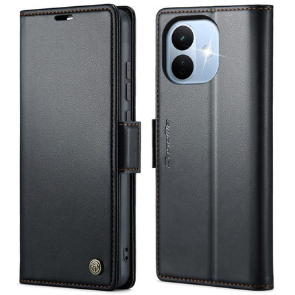 CaseMe 023 Butterfly Buckle Litchi Texture RFID Anti-theft Leather Phone Case, For Xiaomi 17T Pro 5G, For Xiaomi 17T 5G, For Xiaomi 17 Ultra, For Redmi Note 15 Pro 4G Global 163.2mm