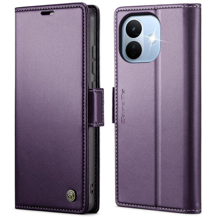CaseMe 023 Butterfly Buckle Litchi Texture RFID Anti-theft Leather Phone Case, For Xiaomi 17T Pro 5G, For Xiaomi 17T 5G, For Xiaomi 17 Ultra, For Redmi Note 15 Pro 4G Global 163.2mm