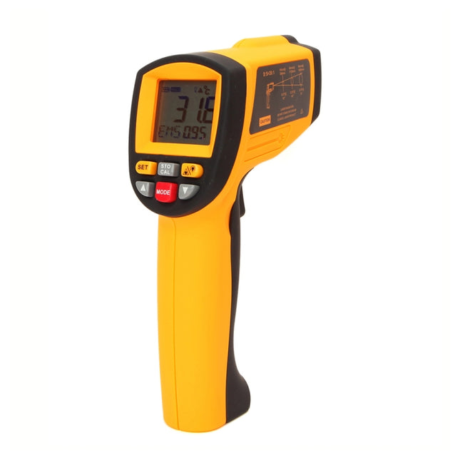 GM1150A 50:1 Infrared Thermometer -18~1150 Degrees Celsius LCD Digital Temperature Meter Industrial Pyrometer 0.1~1EM Adjustable, GM1150A Yellow