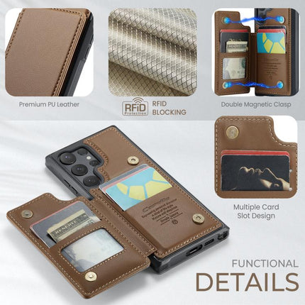 CaseMe C22 Card Slots Holder RFID Anti-theft Phone Case, For Samsung Galaxy S25 Ultra 5G