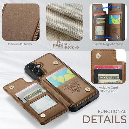 CaseMe C22 Card Slots Holder RFID Anti-theft Phone Case, For Samsung Galaxy A57 5G, For Samsung Galaxy A37 5G, For Samsung Galaxy A17, For Samsung Galaxy S25 Edge 5G