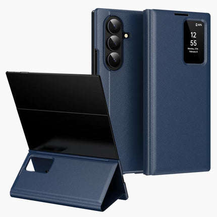 Smart View Window Leather Phone Case with Card Slot, For Galaxy S26 FE 5G, For Galaxy Fold8 Ultra 5G, For Galaxy Z TriFold, For Galaxy S26 Ultra 5G