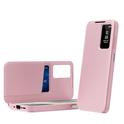 Smart View Window Leather Phone Case with Card Slot, For Galaxy A57 5G, For Galaxy A37 5G, For Galaxy A27 5G, For Galaxy S25 FE 5G
