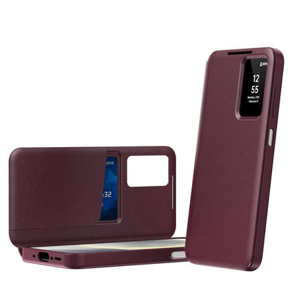 Smart View Window Leather Phone Case with Card Slot, For Galaxy A57 5G, For Galaxy A37 5G, For Galaxy A27 5G, For Galaxy S25 FE 5G