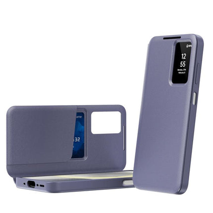 Smart View Window Leather Phone Case with Card Slot, For Galaxy A57 5G, For Galaxy A37 5G, For Galaxy A27 5G, For Galaxy S25 FE 5G