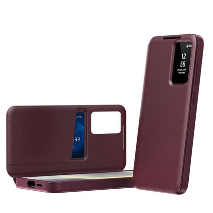 Smart View Window Leather Phone Case with Card Slot, For Galaxy A57 5G, For Galaxy A37 5G, For Galaxy A27 5G, For Galaxy S25 FE 5G