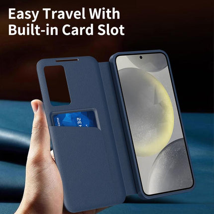 Smart View Window Leather Phone Case with Card Slot, For Galaxy S26 FE 5G, For Galaxy Fold8 Ultra 5G, For Galaxy Z TriFold, For Galaxy S26 Ultra 5G