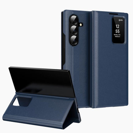 Smart View Window Leather Phone Case with Card Slot, For Galaxy S26 FE 5G, For Galaxy Fold8 Ultra 5G, For Galaxy Z TriFold, For Galaxy S26 Ultra 5G