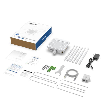 WAVLINK WN588HX3 AX3000 Outdoor WiFi Extender with 6 Antennas Dual Band WiFi Repeater, US Plug, UK Plug, EU Plug, AU Plug