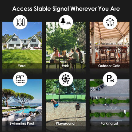 WAVLINK WN588HX3 AX3000 Outdoor WiFi Extender with 6 Antennas Dual Band WiFi Repeater, US Plug, UK Plug, EU Plug, AU Plug