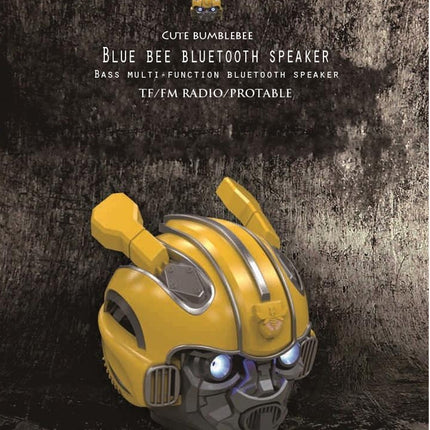 5.0 Bluetooth Speaker, Bumblebee Cartoon Speaker, Support TF, FM Function, Metal Material
