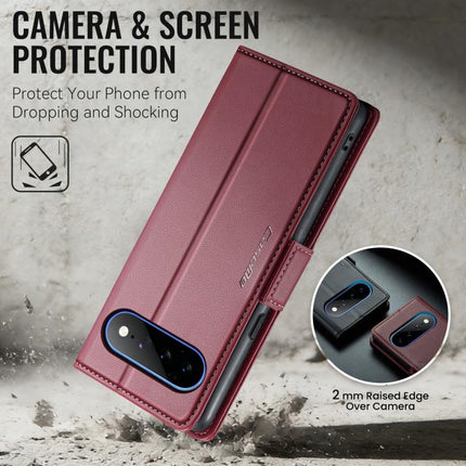 CaseMe 023 Butterfly Buckle Litchi Texture RFID Anti-theft Leather Phone Case, For Google Pixel 11 Pro XL, For Google Pixel 11 / 11 Pro, For Google Pixel 10a, For Google Pixel 9a
