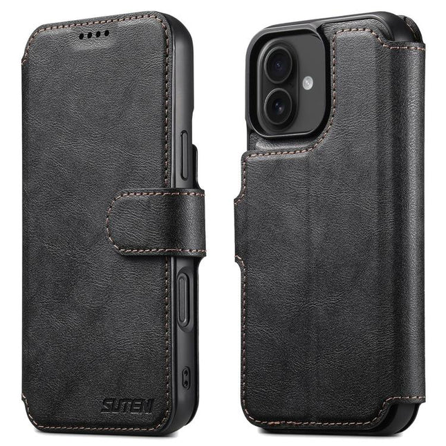 Suteni Q05 2-in-1 Multi-function Detachable Wallet MagSafe Phone Case, For iPhone 16 Pro, For iPhone 16 Plus, For iPhone 16, For iPhone 15 Pro Max, For iPhone 15 Pro, For iPhone 15 Plus, For iPhone 15, For iPhone 14 Plus