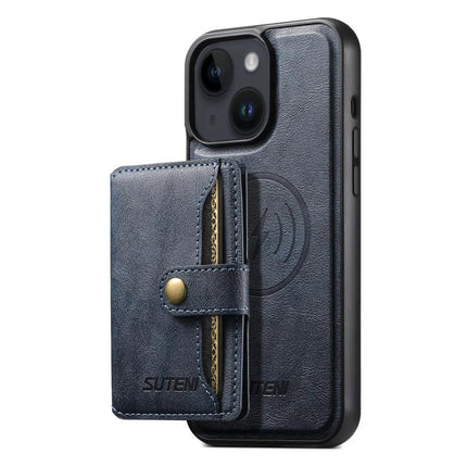 Suteni M4 Magnetic Card Bag MagSafe Leather Phone Case, For iPhone 14, For iPhone 14 Pro, For iPhone 14 Pro Max, For iPhone 13 Pro Max, For iPhone 13 Pro, For iPhone 13, For iPhone 12, For iPhone 12 Pro Max