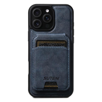 Suteni M5 Magnetic Card Bag MagSafe Cowhide Texture Leather Phone Case, For iPhone 14, For iPhone 14 Pro, For iPhone 14 Pro Max, For iPhone 13 Pro Max, For iPhone 13 Pro, For iPhone 13, For iPhone 12, For iPhone 12 Pro Max