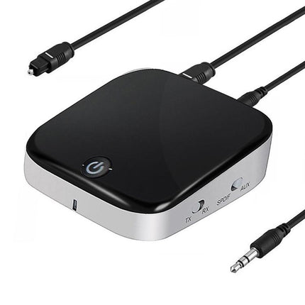 2 in 1 Fiber Optic Bluetooth 5.0 Audio Receiver/Transmitter, black