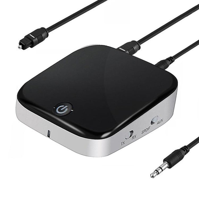 2 in 1 Fiber Optic Bluetooth 5.0 Audio Receiver/Transmitter, black