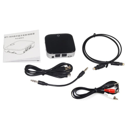 2 in 1 Fiber Optic Bluetooth 5.0 Audio Receiver/Transmitter, black