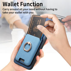 Retro Cross Leather Ring Vertical Insert Card Bag MagSafe Phone Case, For OPPO Reno11 F, For OPPO Reno11 Global, For OPPO Reno11 Pro Global