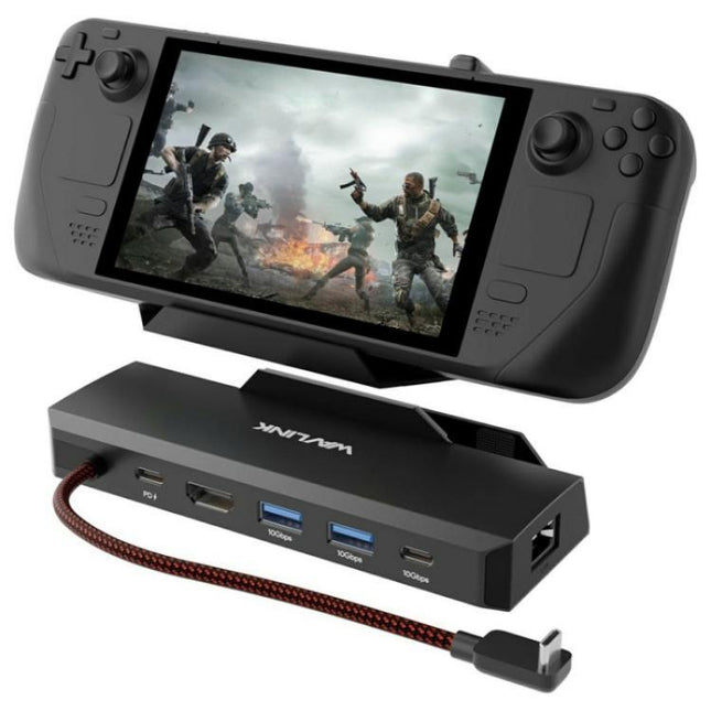 WAVLINK UHP3426 For Steam Deck Gigabit RJ45 100W PD Hub Adapter 6 in 1 Docking Station