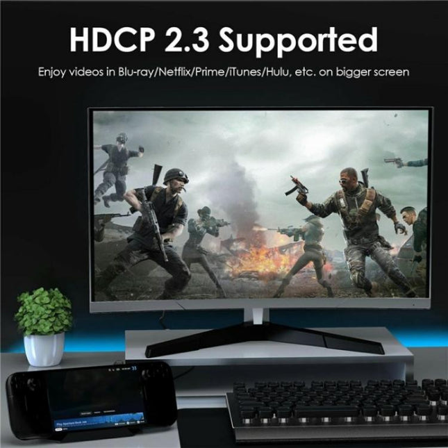 WAVLINK UHP3426 For Steam Deck Gigabit RJ45 100W PD Hub Adapter 6 in 1 Docking Station