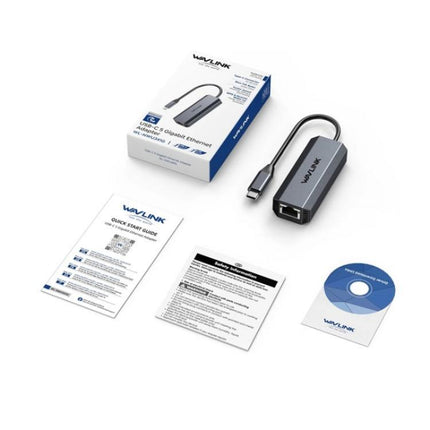 WAVLINK WL-NWU341G Laptop USB-C to 5000Mbps RJ45 LAN Ethernet Network Adapter, NWU341G