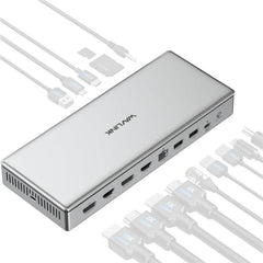 WAVLINK WL-UG75PD1-DH2 USB-C / Type-C Displaylink DL7400 Docking Station Support Quad Display, UG75PD1-DH2