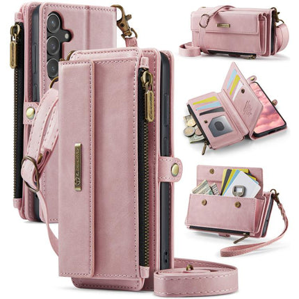 CaseMe C39 RFID Blocking Zipper Wallet Leather Phone Case with Crossbody Strap, For Samsung Galaxy A15, For Samsung Galaxy S23 FE 5G, For Samsung Galaxy A54 5G, For Samsung Galaxy S23 Ultra 5G