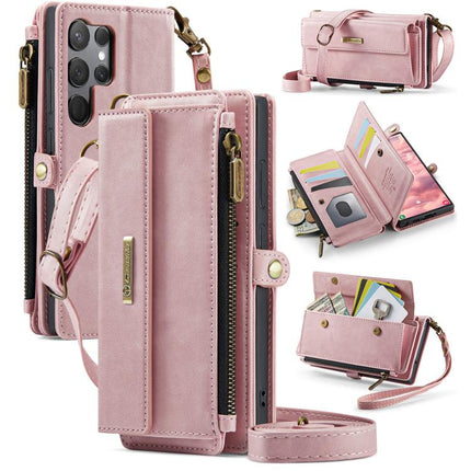 CaseMe C39 RFID Blocking Zipper Wallet Leather Phone Case with Crossbody Strap, For Samsung Galaxy A15, For Samsung Galaxy S23 FE 5G, For Samsung Galaxy A54 5G, For Samsung Galaxy S23 Ultra 5G