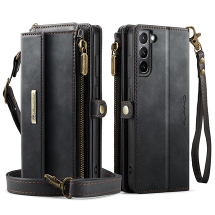 CaseMe C39 RFID Blocking Zipper Wallet Leather Phone Case with Crossbody Strap, For Samsung Galaxy S21+ 5G, For Samsung Galaxy S21 Ultra 5G, For Samsung Galaxy S20 FE 5G, For Samsung Galaxy S20 Ultra 5G