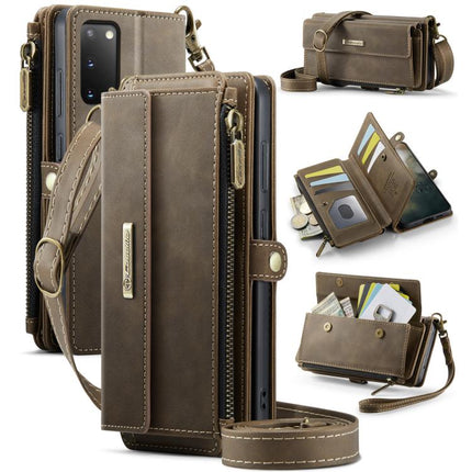 CaseMe C39 RFID Blocking Zipper Wallet Leather Phone Case with Crossbody Strap, For Samsung Galaxy S20+ 5G, For Samsung Galaxy S20 5G, For Samsung Galaxy A17, For Samsung Galaxy S25 / S24 5G