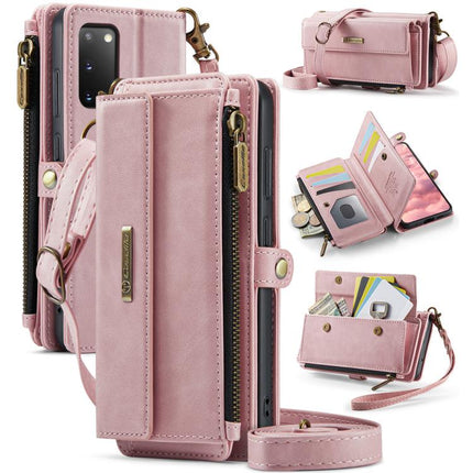 CaseMe C39 RFID Blocking Zipper Wallet Leather Phone Case with Crossbody Strap, For Samsung Galaxy S20+ 5G, For Samsung Galaxy S20 5G, For Samsung Galaxy A17, For Samsung Galaxy S25 / S24 5G