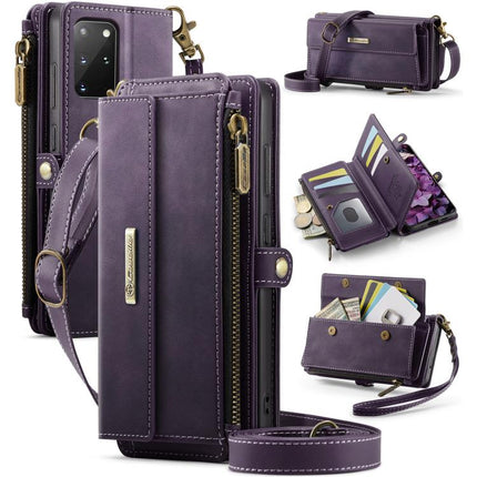 CaseMe C39 RFID Blocking Zipper Wallet Leather Phone Case with Crossbody Strap, For Samsung Galaxy S20+ 5G, For Samsung Galaxy S20 5G, For Samsung Galaxy A17, For Samsung Galaxy S25 / S24 5G