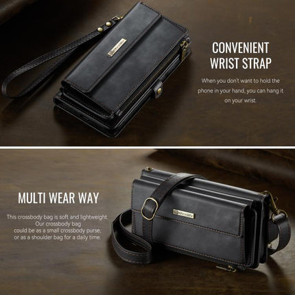 CaseMe C39 RFID Blocking Zipper Wallet Leather Phone Case with Crossbody Strap, For Samsung Galaxy S20 Ultra 5G, For Samsung Galaxy S20+ 5G, For Samsung Galaxy S20 5G, For Samsung Galaxy A17
