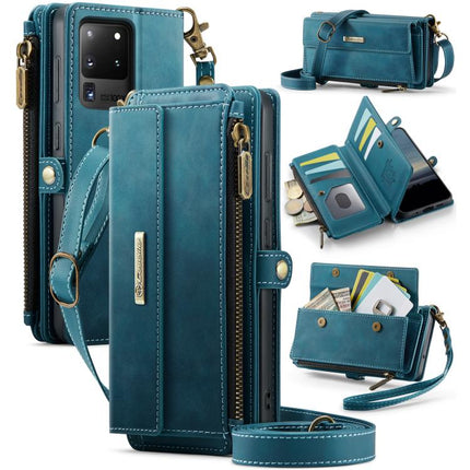 CaseMe C39 RFID Blocking Zipper Wallet Leather Phone Case with Crossbody Strap, For Samsung Galaxy S21+ 5G, For Samsung Galaxy S21 Ultra 5G, For Samsung Galaxy S20 FE 5G, For Samsung Galaxy S20 Ultra 5G