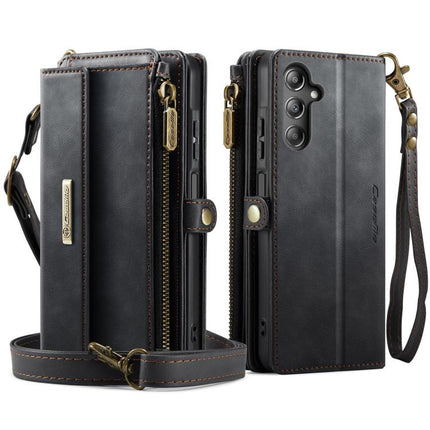 CaseMe C39 RFID Blocking Zipper Wallet Leather Phone Case with Crossbody Strap, For Samsung Galaxy A15, For Samsung Galaxy S23 FE 5G, For Samsung Galaxy A54 5G, For Samsung Galaxy S23 Ultra 5G