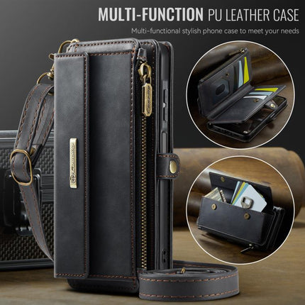 CaseMe C39 RFID Blocking Zipper Wallet Leather Phone Case with Crossbody Strap, For Samsung Galaxy A15, For Samsung Galaxy S23 FE 5G, For Samsung Galaxy A54 5G, For Samsung Galaxy S23 Ultra 5G