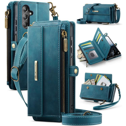 CaseMe C39 RFID Blocking Zipper Wallet Leather Phone Case with Crossbody Strap, For Samsung Galaxy S25 FE 5G, For Samsung Galaxy S25 Edge 5G, For Samsung Galaxy A56 5G, For Samsung Galaxy A16 4G