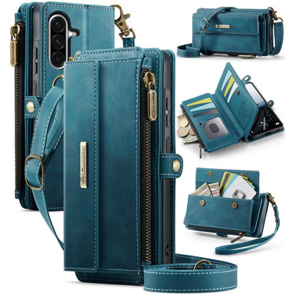 CaseMe C39 RFID Blocking Zipper Wallet Leather Phone Case with Crossbody Strap, For Samsung Galaxy S25 FE 5G, For Samsung Galaxy S25 Edge 5G, For Samsung Galaxy A56 5G, For Samsung Galaxy A16 4G