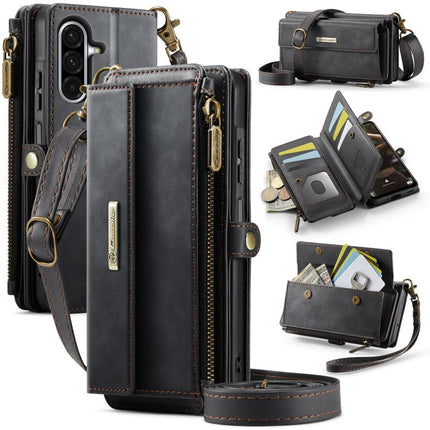 CaseMe C39 RFID Blocking Zipper Wallet Leather Phone Case with Crossbody Strap, For Samsung Galaxy S20+ 5G, For Samsung Galaxy S20 5G, For Samsung Galaxy A17, For Samsung Galaxy S25 / S24 5G