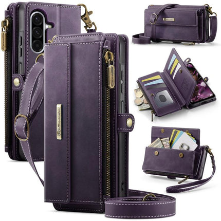 CaseMe C39 RFID Blocking Zipper Wallet Leather Phone Case with Crossbody Strap, For Samsung Galaxy S20+ 5G, For Samsung Galaxy S20 5G, For Samsung Galaxy A17, For Samsung Galaxy S25 / S24 5G