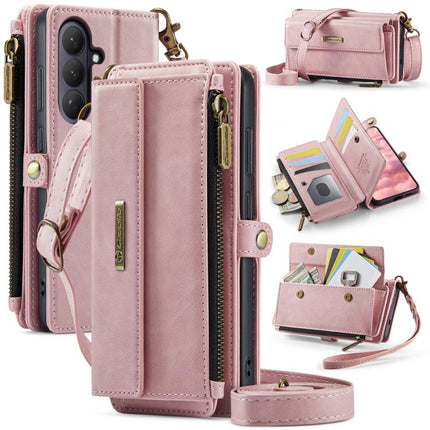 CaseMe C39 RFID Blocking Zipper Wallet Leather Phone Case with Crossbody Strap, For Samsung Galaxy S26+ 5G, For Samsung Galaxy S26 Ultra 5G, For Samsung Galaxy S26 5G, For Samsung Galaxy A57 5G