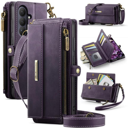 CaseMe C39 RFID Blocking Zipper Wallet Leather Phone Case with Crossbody Strap, For Samsung Galaxy S26+ 5G, For Samsung Galaxy S26 Ultra 5G, For Samsung Galaxy S26 5G, For Samsung Galaxy A57 5G