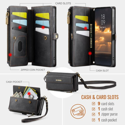 CaseMe C39 RFID Blocking Zipper Wallet Leather Phone Case with Crossbody Strap, For Samsung Galaxy S26+ 5G, For Samsung Galaxy S26 Ultra 5G, For Samsung Galaxy S26 5G, For Samsung Galaxy A57 5G