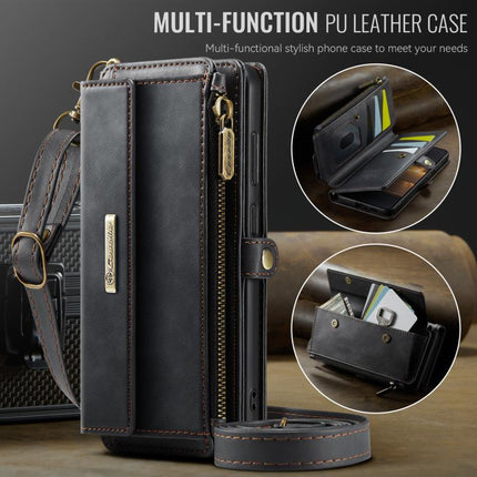 CaseMe C39 RFID Blocking Zipper Wallet Leather Phone Case with Crossbody Strap, For Samsung Galaxy S26+ 5G, For Samsung Galaxy S26 Ultra 5G, For Samsung Galaxy S26 5G, For Samsung Galaxy A57 5G