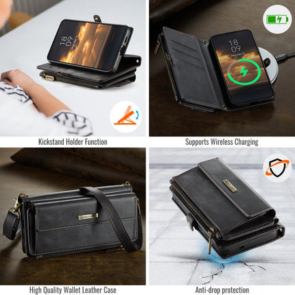CaseMe C39 RFID Blocking Zipper Wallet Leather Phone Case with Crossbody Strap, For Samsung Galaxy S26+ 5G, For Samsung Galaxy S26 Ultra 5G, For Samsung Galaxy S26 5G, For Samsung Galaxy A57 5G