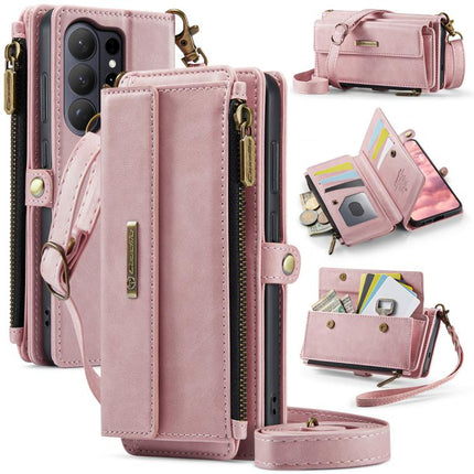 CaseMe C39 RFID Blocking Zipper Wallet Leather Phone Case with Crossbody Strap, For Samsung Galaxy S26+ 5G, For Samsung Galaxy S26 Ultra 5G, For Samsung Galaxy S26 5G, For Samsung Galaxy A57 5G
