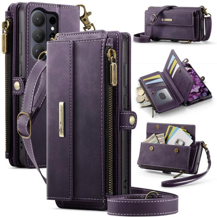 CaseMe C39 RFID Blocking Zipper Wallet Leather Phone Case with Crossbody Strap, For Samsung Galaxy S26+ 5G, For Samsung Galaxy S26 Ultra 5G, For Samsung Galaxy S26 5G, For Samsung Galaxy A57 5G